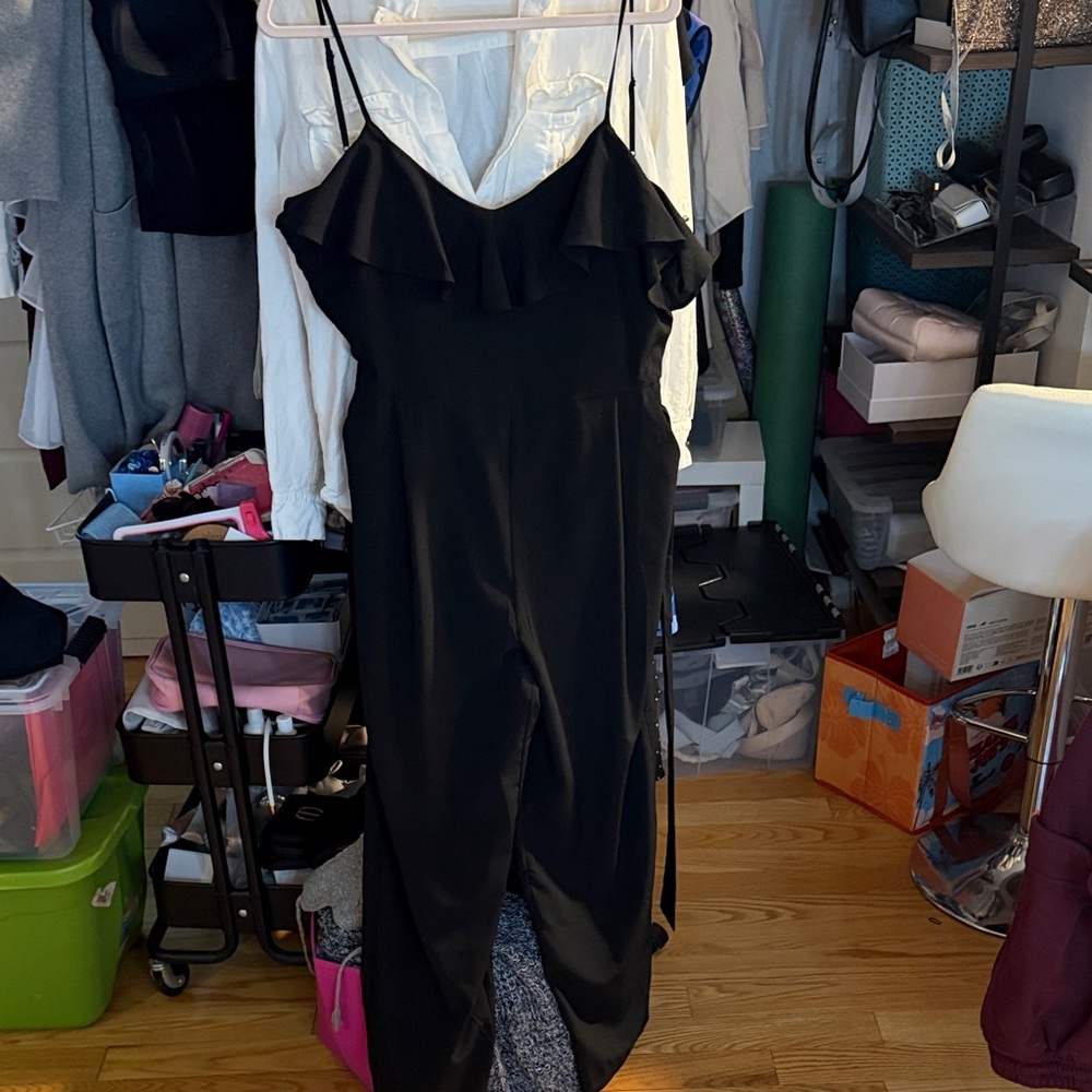 Banana Republic Classic Black Overall Romper